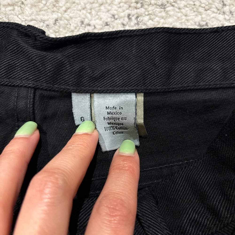 Vintage Calvin Klein 90s Mom Jean High Waisted Black Jeans 100% Cotton Sz 6 - Picture 4 of 8